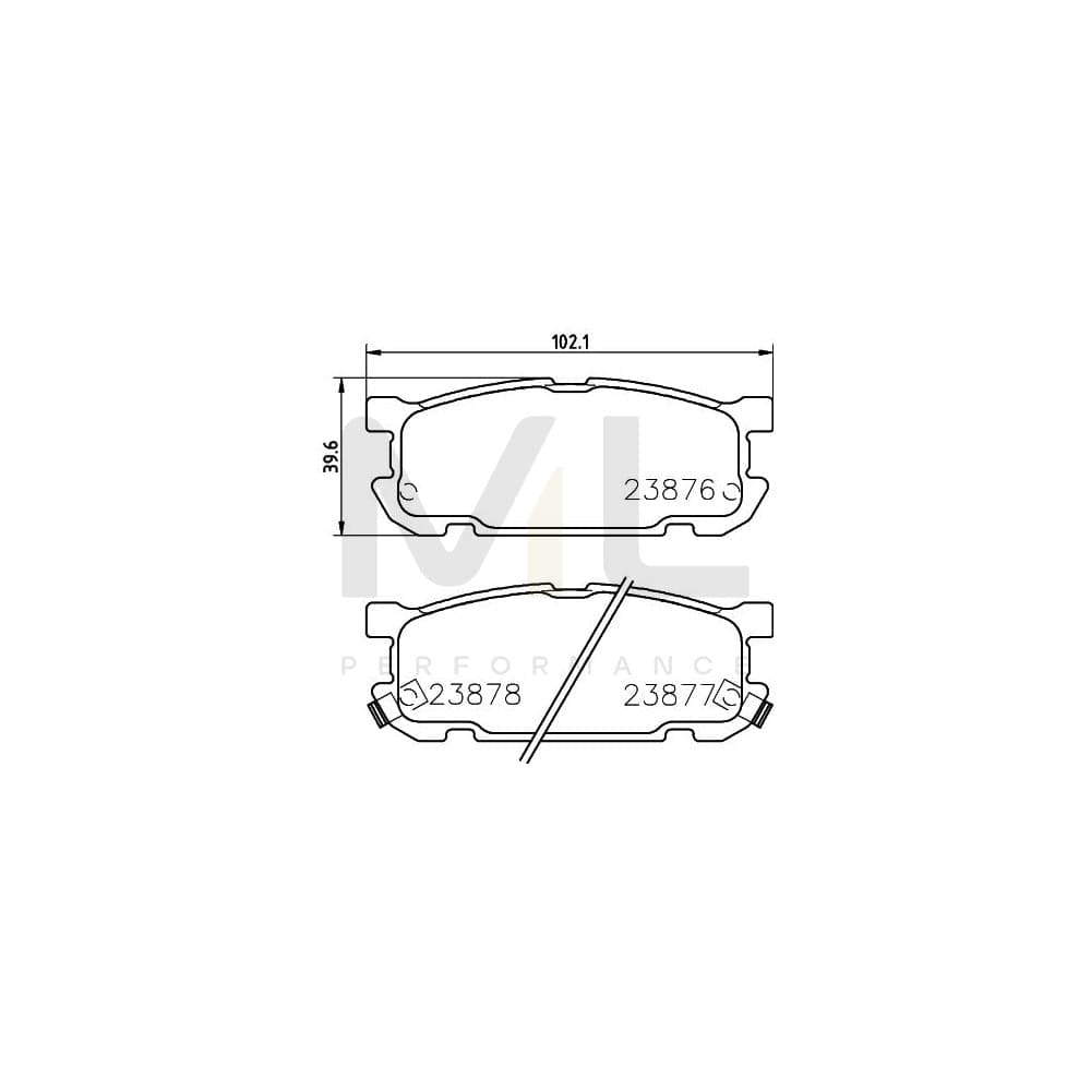 Hella 8DB 355 010-271 Brake Pad Set For Mazda Mx-5 Ii (Nb) With Acoustic Wear Warning | ML Performance Car Parts