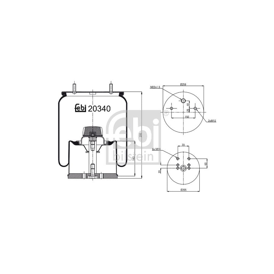 Febi Bilstein 20340 Boot, Air Suspension