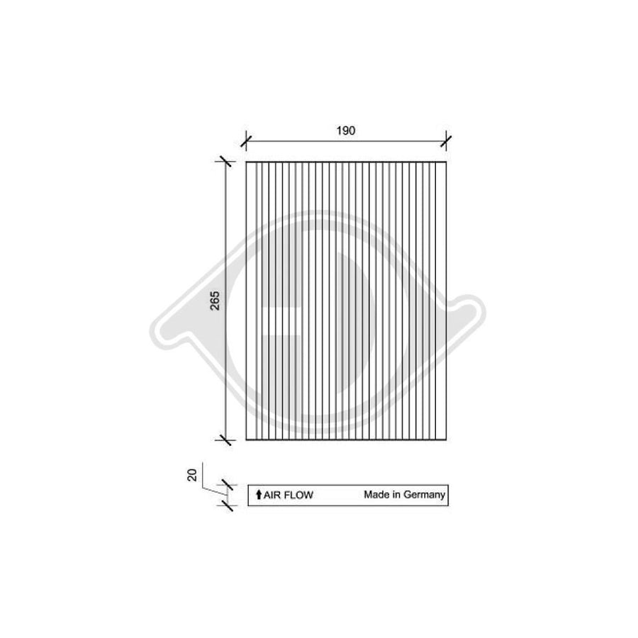 DIEDERICHS DCI1153 Pollen Filter | ML Performance UK Car Parts