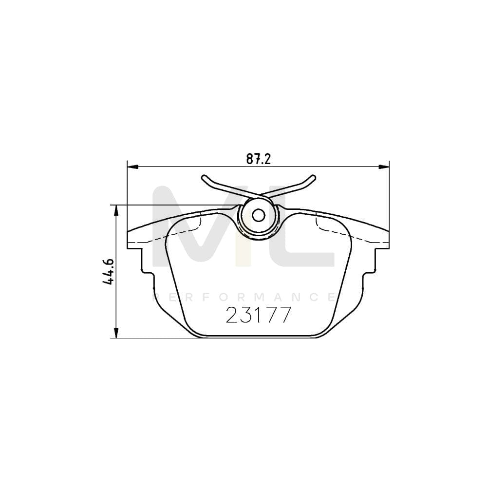 Hella 8DB 355 018-371 Brake Pad Set Not Prepared For Wear Indicator, With Brake Caliper Screws | ML Performance Car Parts