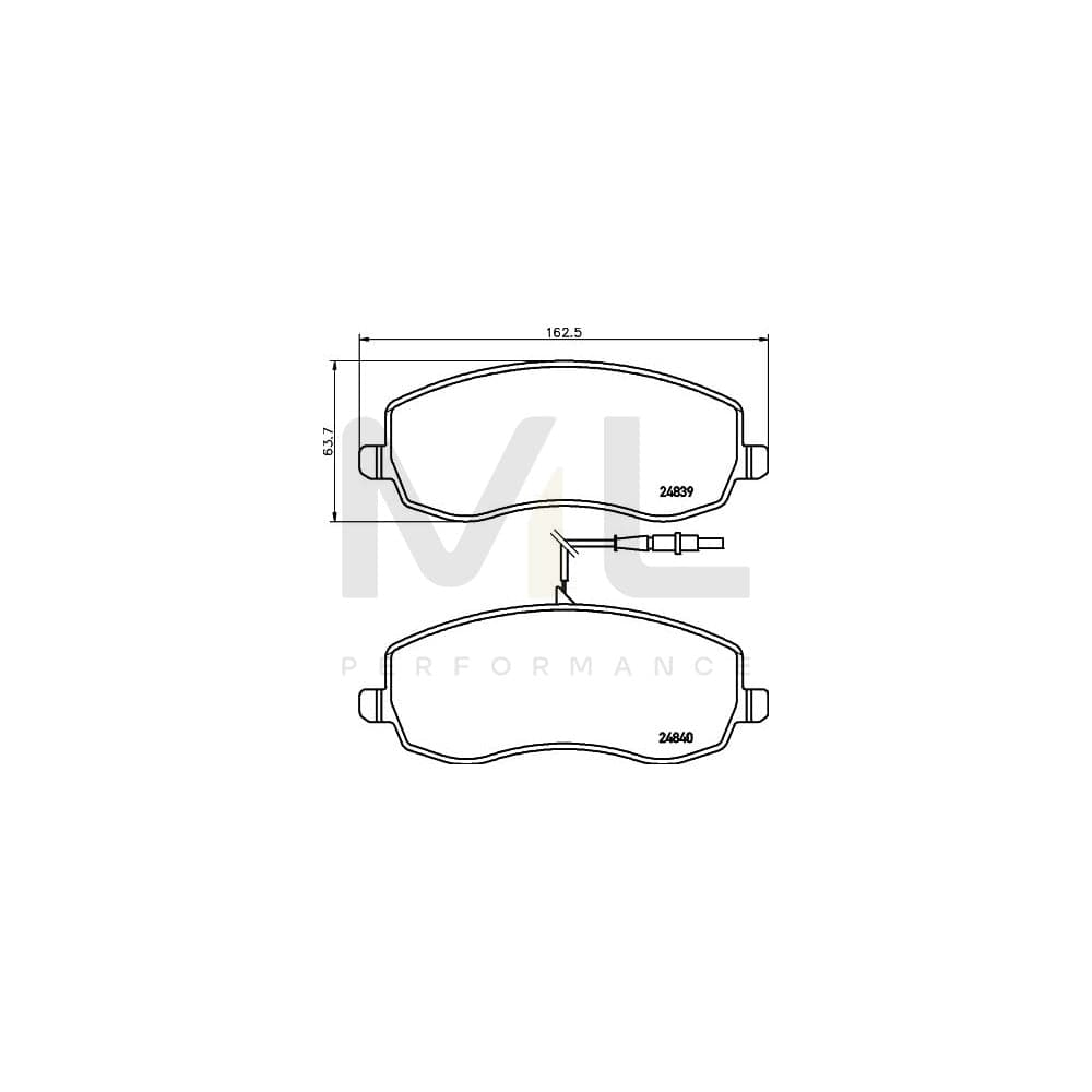 Hella 8DB 355 013-871 Brake Pad Set With Integrated Wear Warning Contact | ML Performance Car Parts