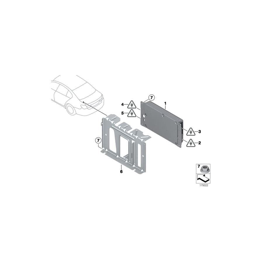 Genuine BMW 65159197037 F02 F04 F03 Bracket, Mulf (Inc. 760LiS, 730Li & 760i) | ML Performance UK Car Parts