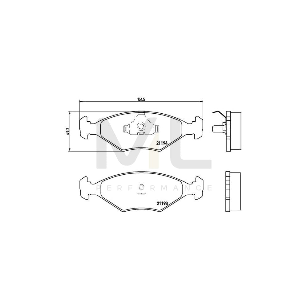 Brembo P 23 040 Brake Pad Set Excl. Wear Warning Contact | ML Performance Car Parts