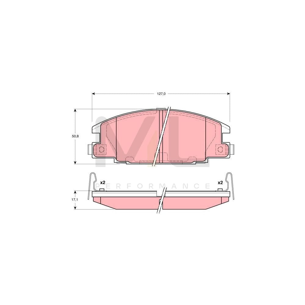 TRW Gdb3161 Brake Pad Set With Acoustic Wear Warning | ML Performance Car Parts