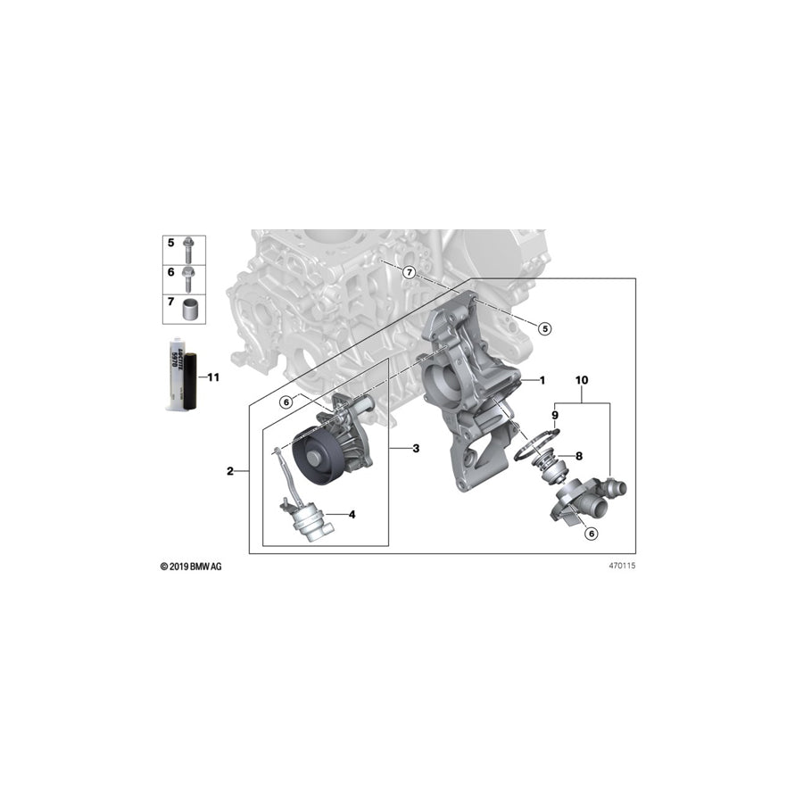 Genuine BMW 11518577894 F46 F56 F48 Thermostat Housing (Inc. 218d, Cooper D ALL4 & X1 18dX) | ML Performance UK Car Parts