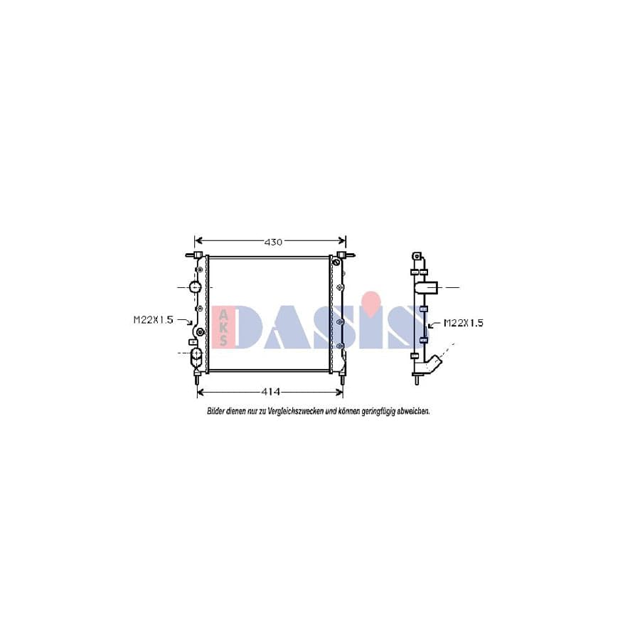 AKS Dasis 180021N Engine Radiator For Renault Clio | ML Performance UK