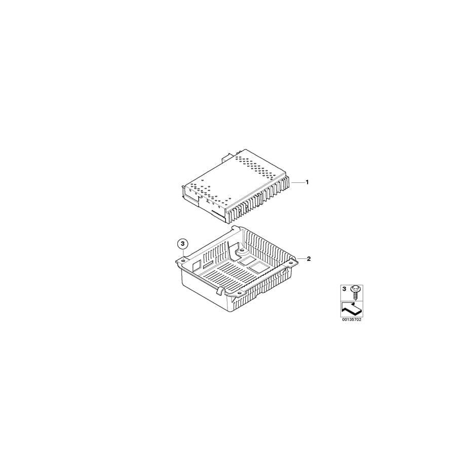 Genuine BMW 65159119160 E65 E66 Bracket, Satellite- Radio (Inc. 750Li, 750i & ALPINA B7) | ML Performance UK Car Parts