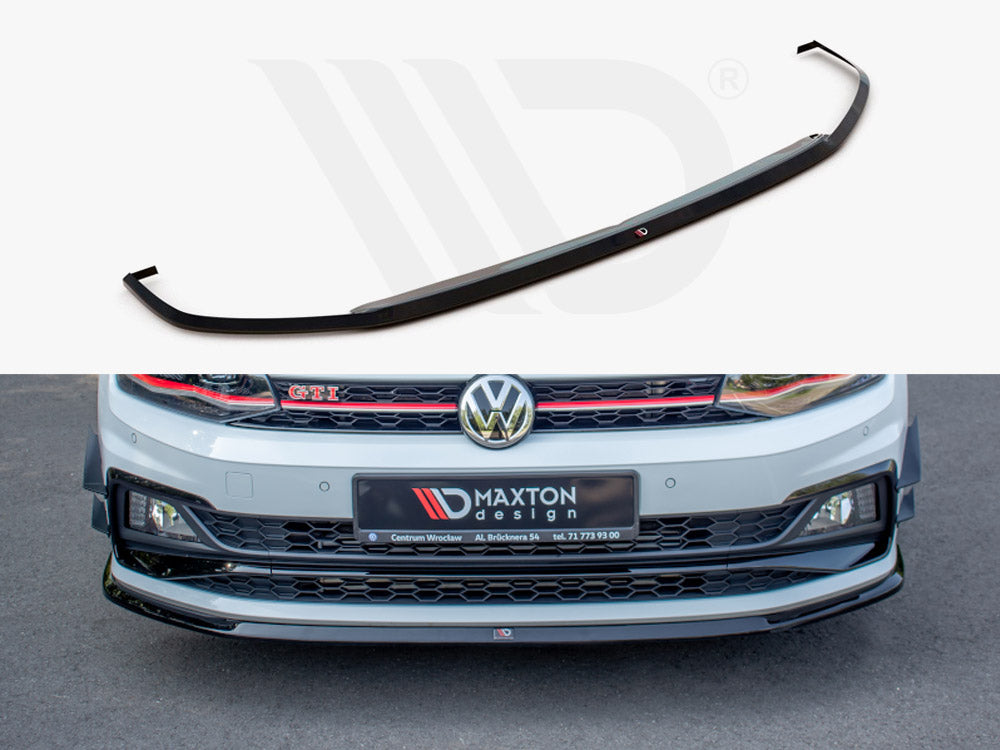 Maxton Design VW-PO-6-GTI-FD3T Front Splitter V.3 VW Polo MK6 GTI | ML Performance UK Car Parts