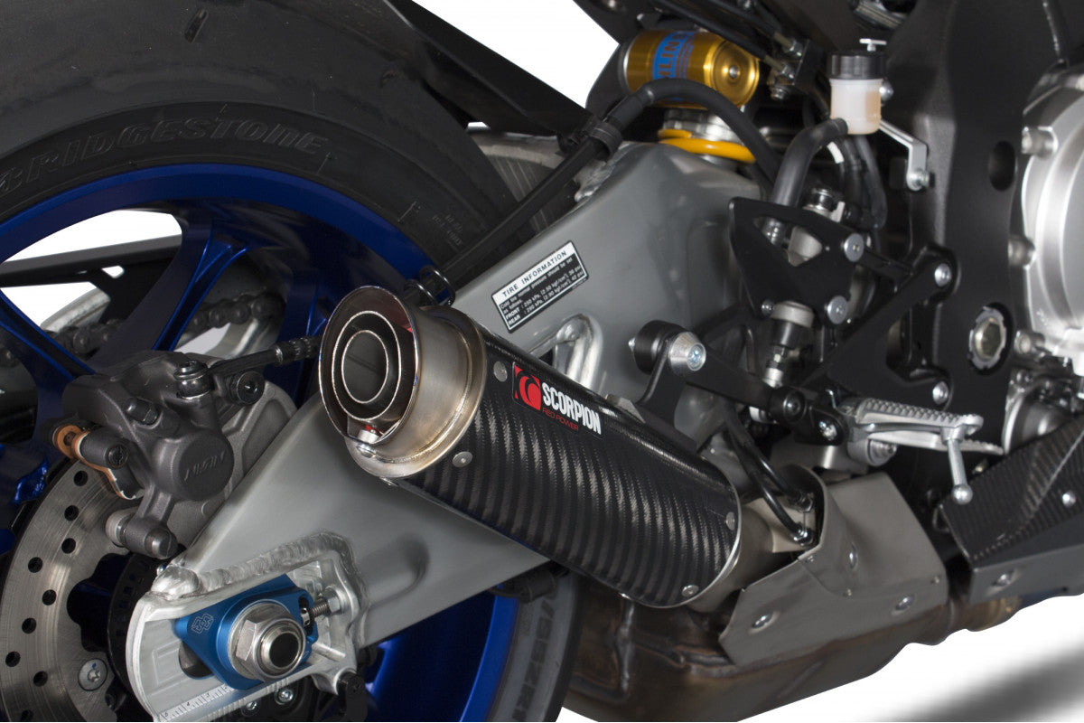 Scorpion YA1002CEM Yamaha Rp1-Gp Slip-On - Carbon Fibre Sleeve (YZF-R1 / YZF-R1 M) | ML Performance UK UK