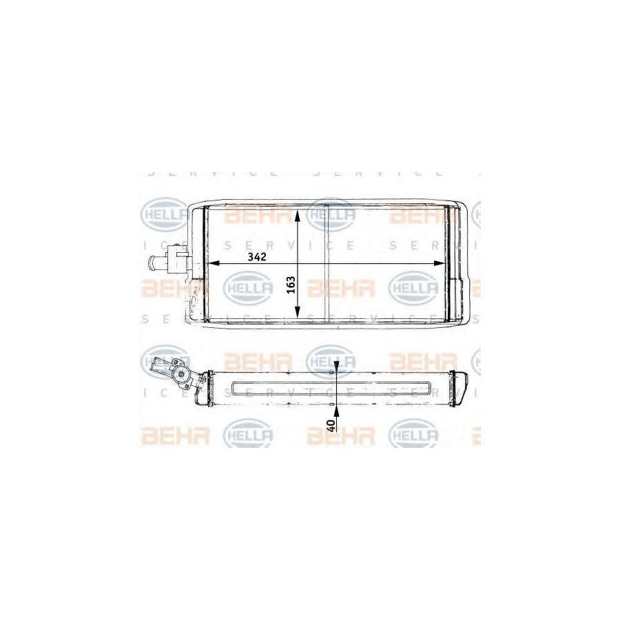 Hella 8FH 351 312-231 Heater Matrix