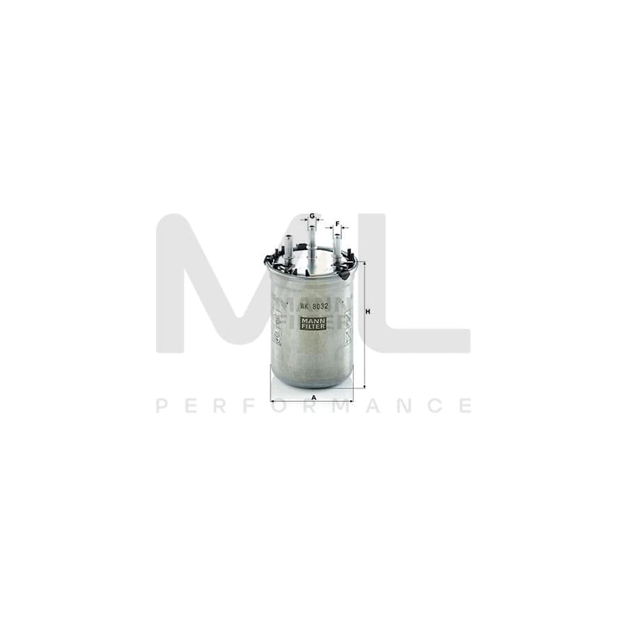 MANN-FILTER WK 8032 Fuel filter for AUDI A1 In-Line Filter | ML Performance Car Parts