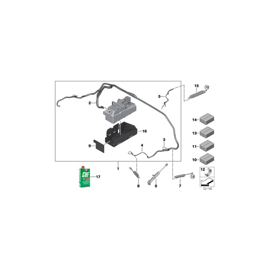 Genuine BMW 54349448968 F91 G14 Set, Hydr.Cyl., Convertible Top Brace (Inc. 840i, M8 & M850iX) | ML Performance UK Car Parts