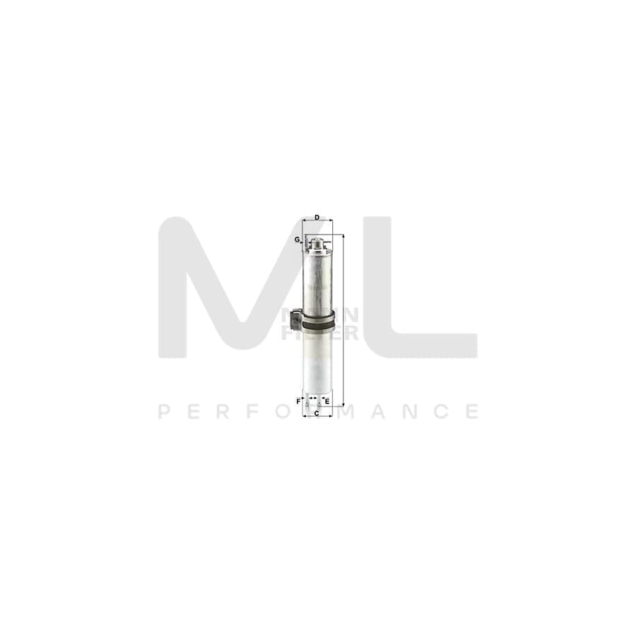 MANN-FILTER WK 532/2 Fuel filter for BMW 7 (E65, E66, E67) In-Line Filter | ML Performance Car Parts