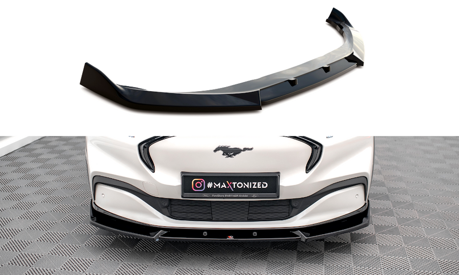 Maxton Design FO-MU-MACHE-1-FD1T Front Splitter V.1 Ford Mustang Mach-E MK1 | ML Performance UK Car Parts