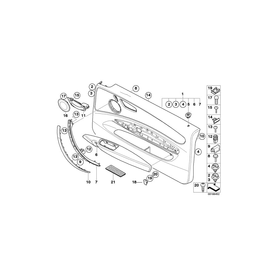 Genuine BMW 51416962104 E82 E87 E88 Trim, Int Dr Handle, Bright Titan, Right (Inc. 118d, 125i & 116i 1.6) | ML Performance UK Car Parts