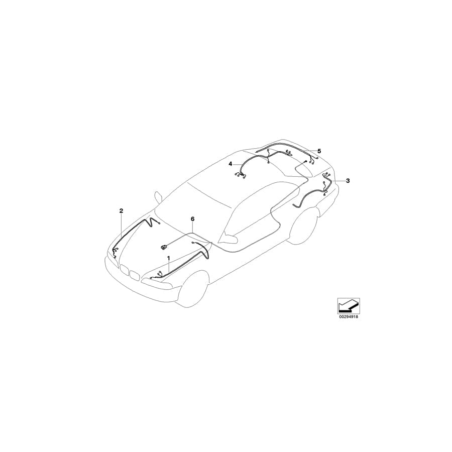 Genuine BMW 61112413451 E60 E61 B+ Wire Fuse And Relay Module L= 4470mm (Inc. 535i, 520i & 525i) | ML Performance UK Car Parts