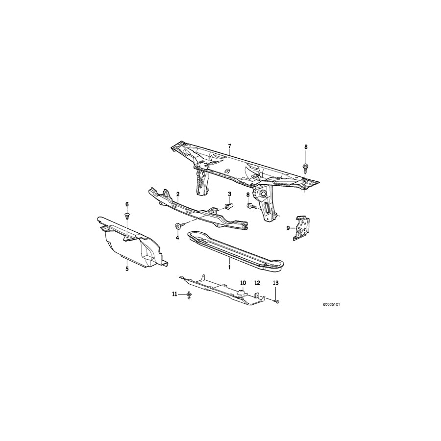 Genuine BMW 41111957186 E34 E32 Cross Member Front (Inc. 520i, 750iL & M5) | ML Performance UK Car Parts