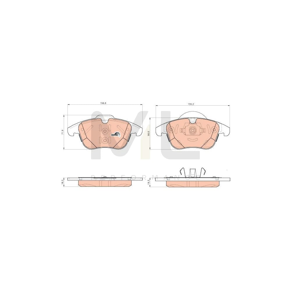 TRW Gdb1925 Brake Pad Set Cotec, Not Prepared For Wear Indicator | ML Performance Car Parts