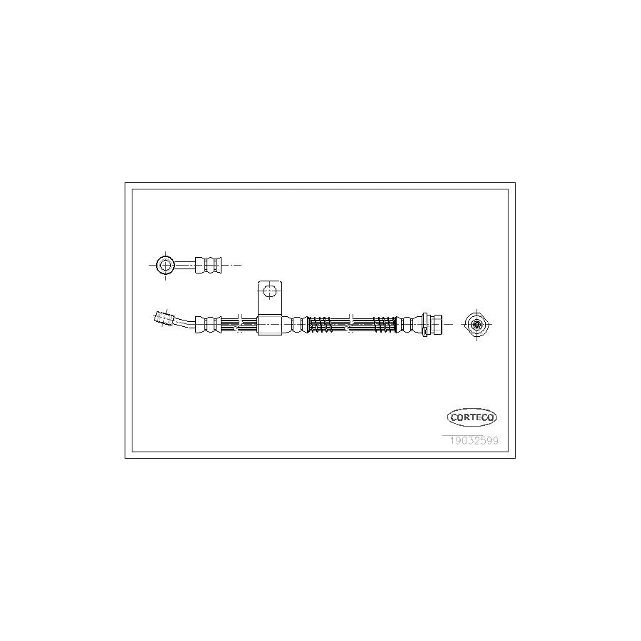 Corteco 19032599 Brake Hose For Hyundai Amica / Atoz (Mx) | ML Performance UK