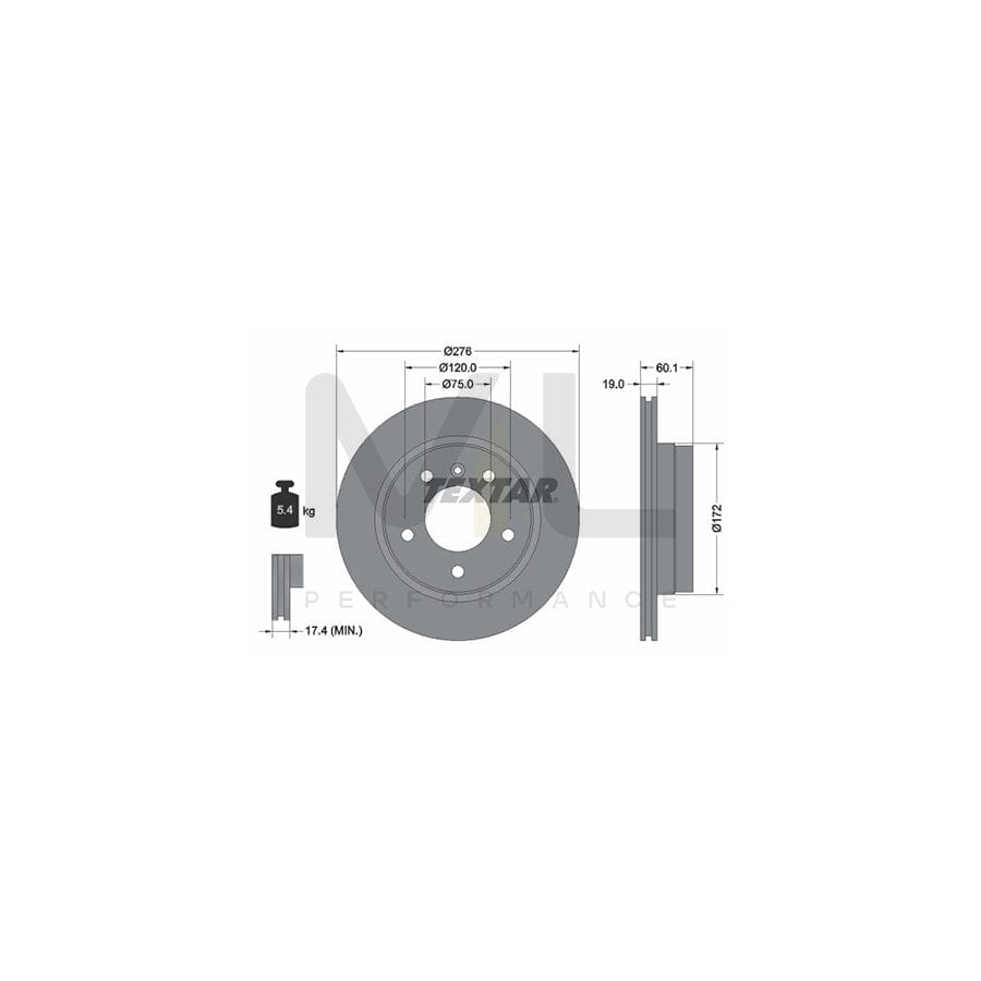 TEXTAR 92072400 Brake Disc for BMW 3 Series Externally Vented, without wheel hub, without wheel studs | ML Performance Car Parts