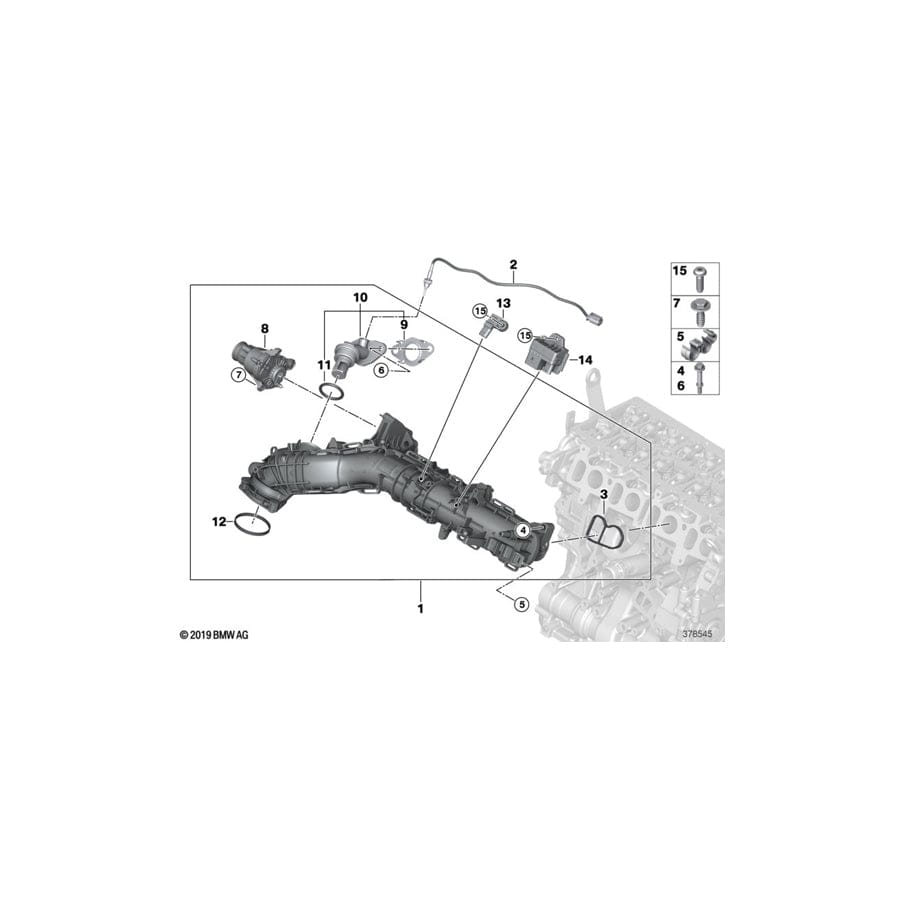 Genuine BMW 11618573872 F34 G31 G01 Pipe (Inc. 318d, 420dX & 118dX) | ML Performance UK Car Parts