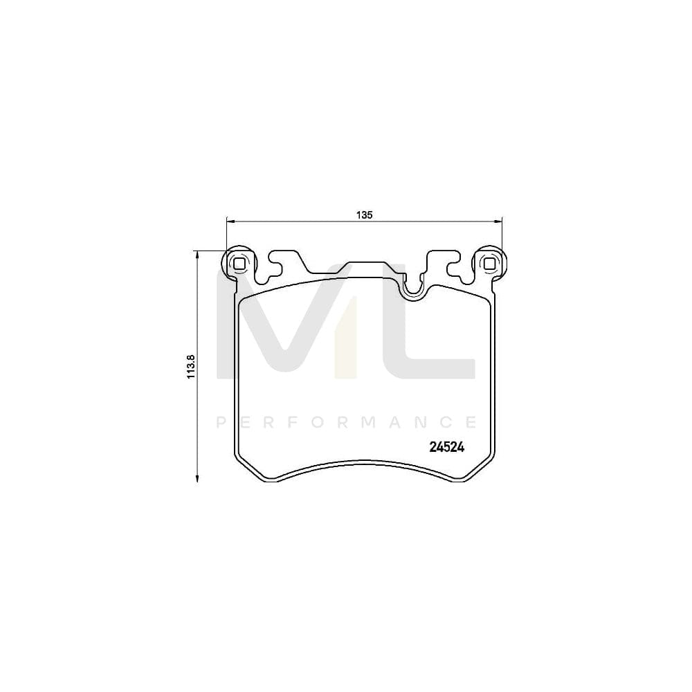 Brembo P 06 077 Brake Pad Set Prepared For Wear Indicator, With Counterweights | ML Performance Car Parts