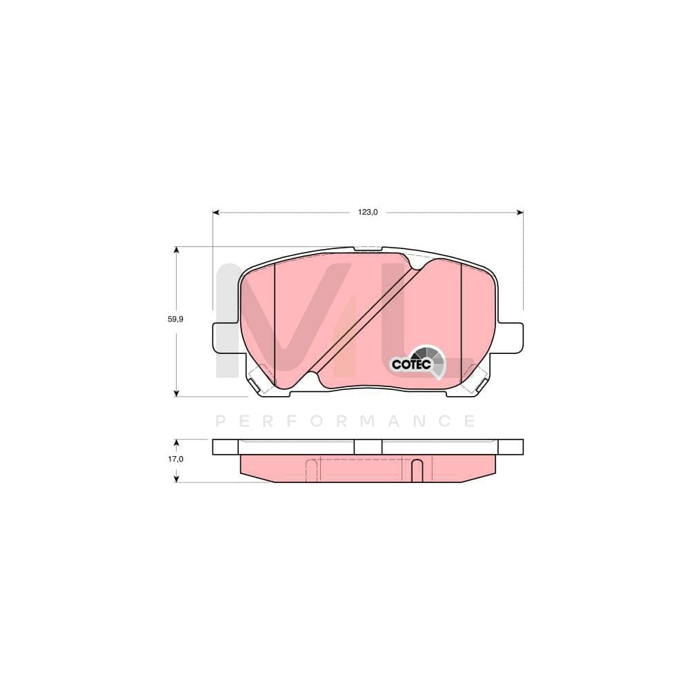 TRW Cotec Gdb3315 Brake Pad Set Not Prepared For Wear Indicator | ML Performance Car Parts