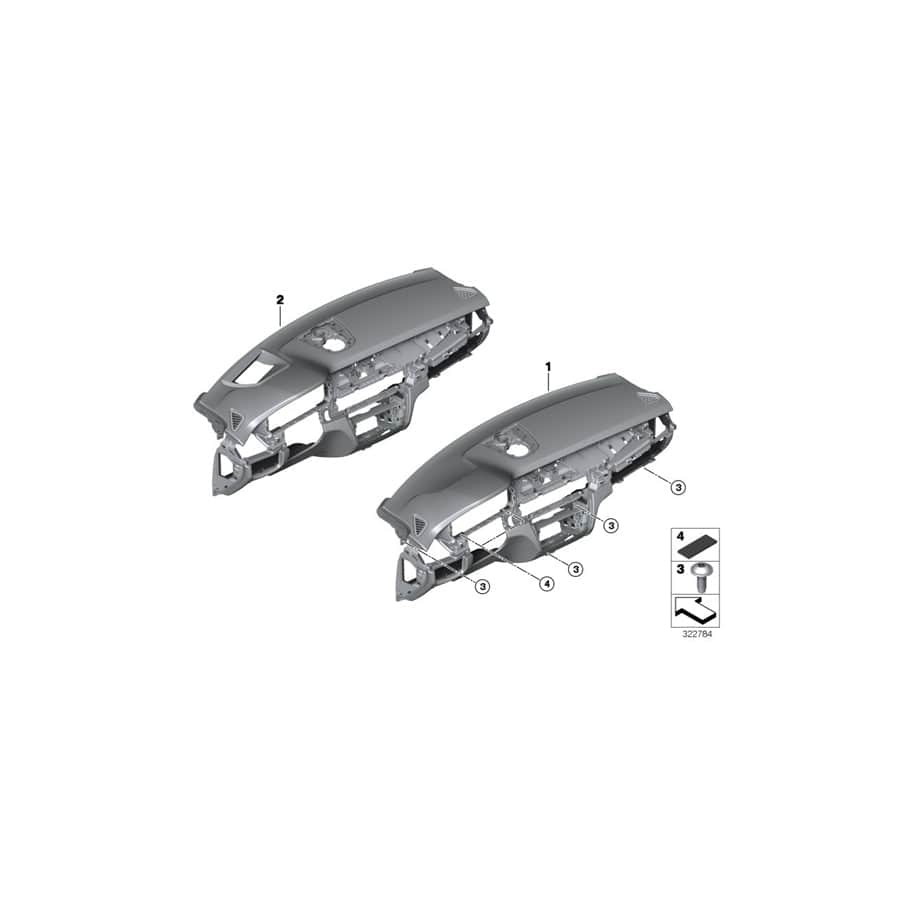 Genuine BMW 51458068675 Dashboard Leather Head-Up Display SONOMABEIGE (Inc. X5 M) | ML Performance UK Car Parts