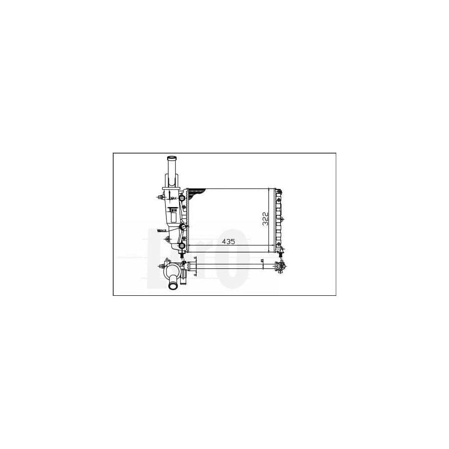 Abakus 0160170005 Engine Radiator For Fiat Punto I Hatchback (176) | ML Performance UK