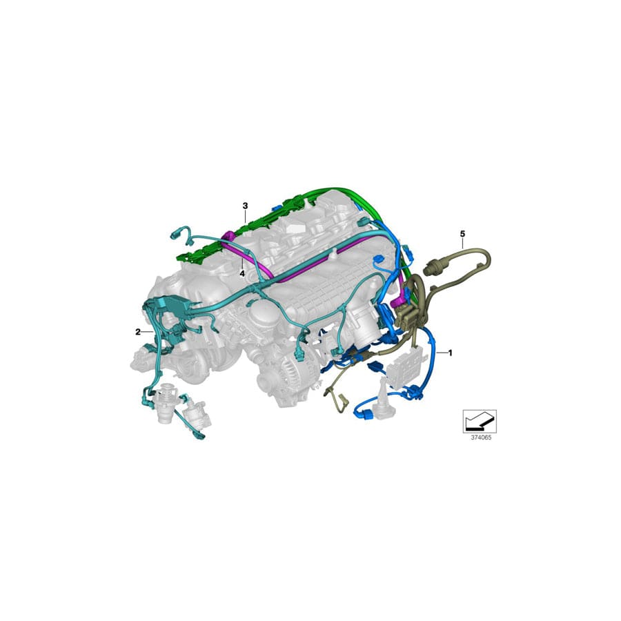 Genuine BMW 12517848264 F82 F80 Wiring Harness, Eng. Sensoric Module 1 (Inc. M4, M2 Competition & M3) | ML Performance UK Car Parts