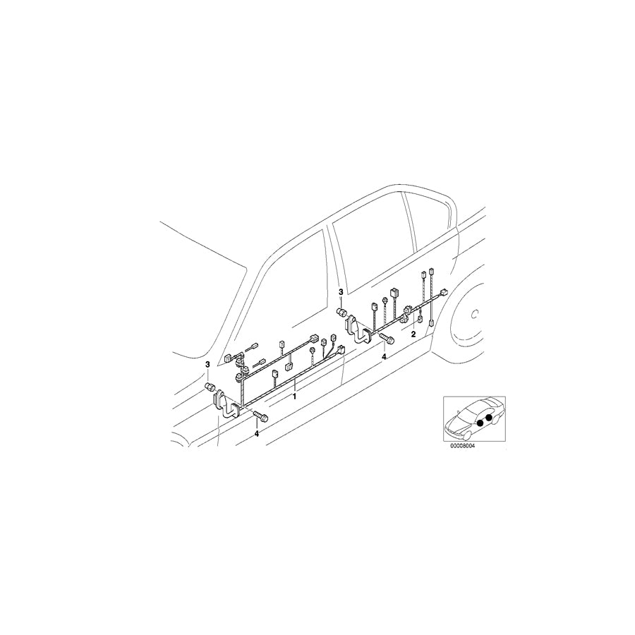 Genuine BMW 61129120784 E61 E60 Wiring Drivers Side (Inc. 520d, 528xi & 550i) | ML Performance UK