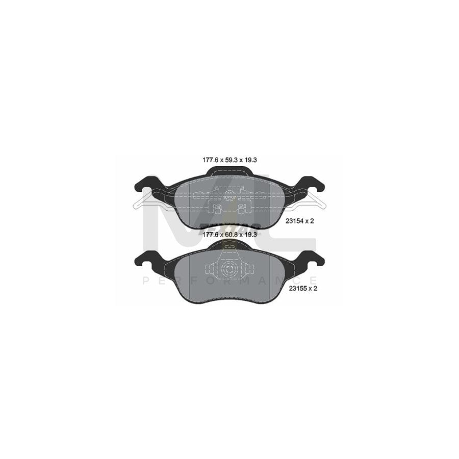 TEXTAR 2315402 Brake pad set for FORD FOCUS not prepared for wear indicator | ML Performance Car Parts