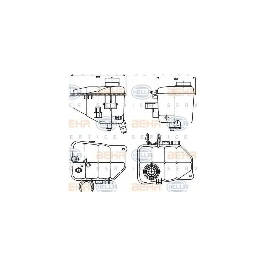 Hella 8MA 376 755-221 Coolant Expansion Tank