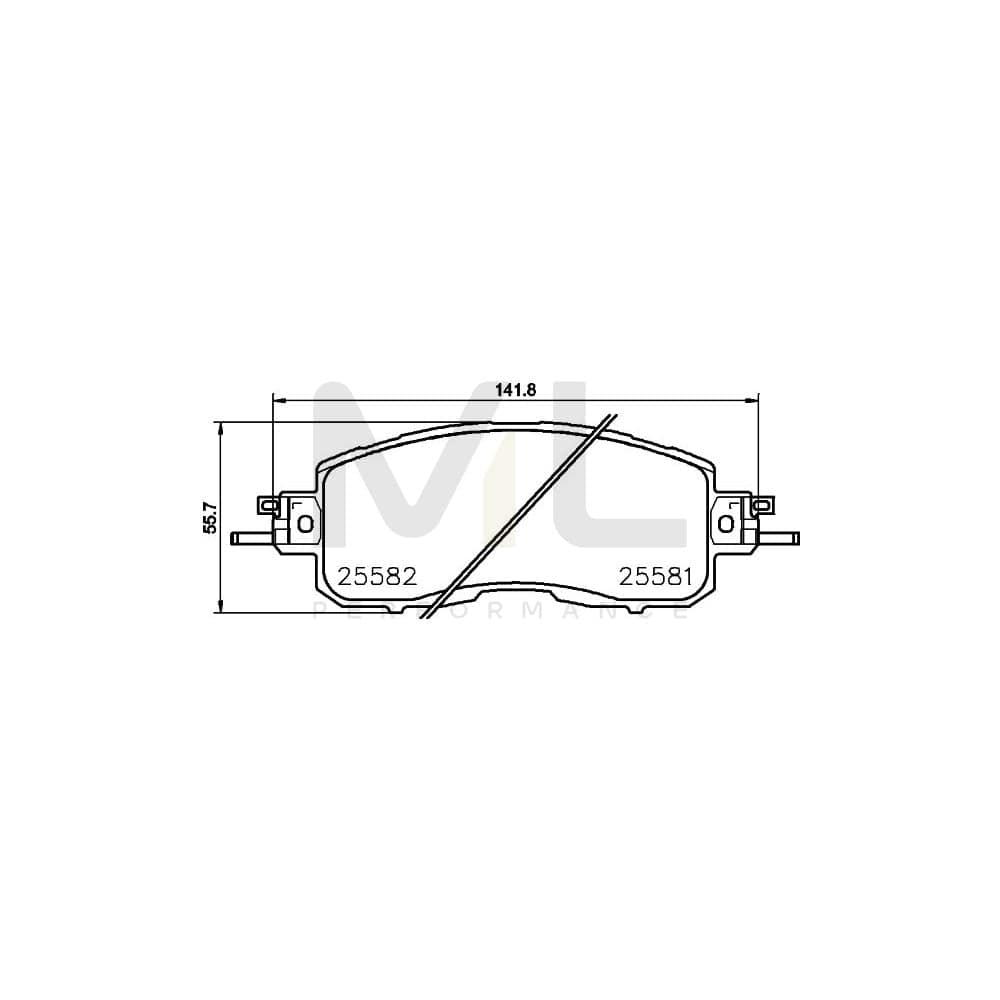 Hella 8DB 355 023-321 Brake Pad Set With Integrated Wear Warning Contact | ML Performance Car Parts