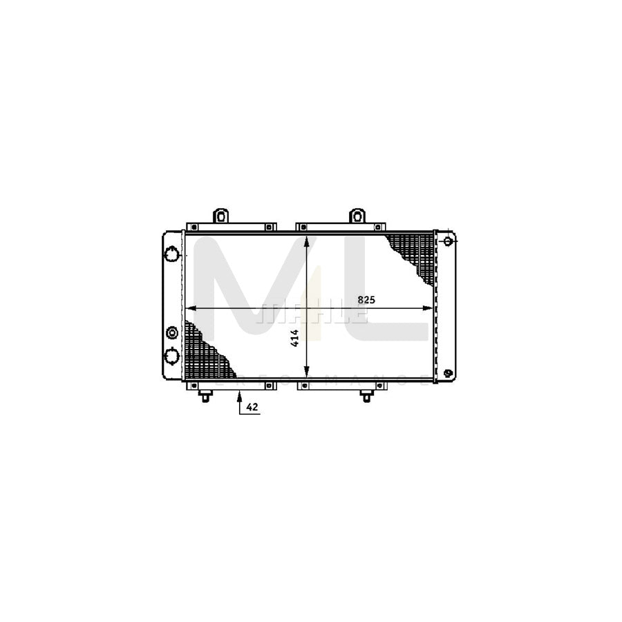 MAHLE ORIGINAL CR 618 000S Engine radiator with accessories, with bolts/screws, with bracket, Mechanically jointed cooling fins, Manual Transmission | ML Performance Car Parts