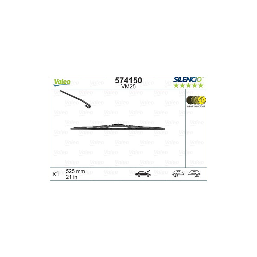 Valeo Silencio 574150 Wiper Blade | ML Performance UK Car Parts