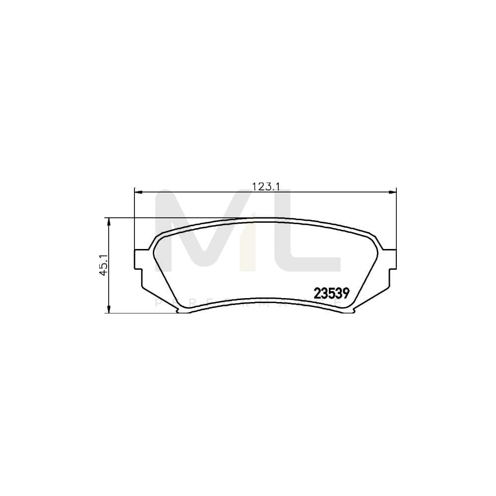 Hella 8DB 355 009-391 Brake Pad Set Not Prepared For Wear Indicator | ML Performance Car Parts