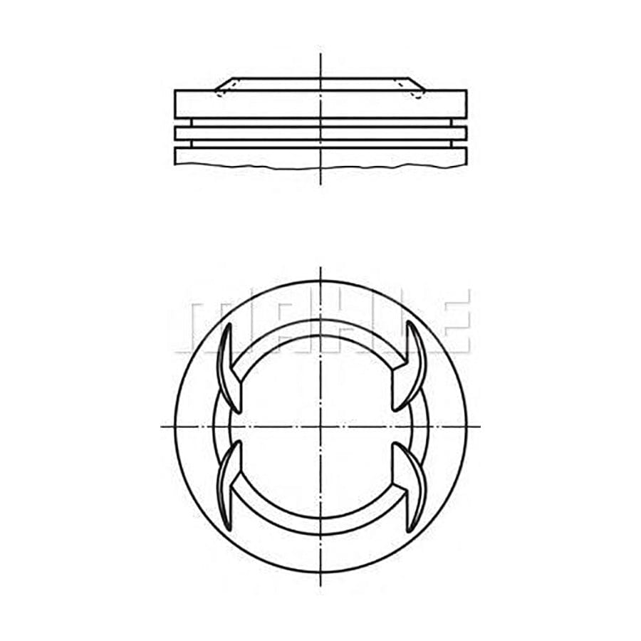 MAHLE ORIGINAL 063 52 02 Piston 82,6 mm, with piston rings | ML Performance Car Parts