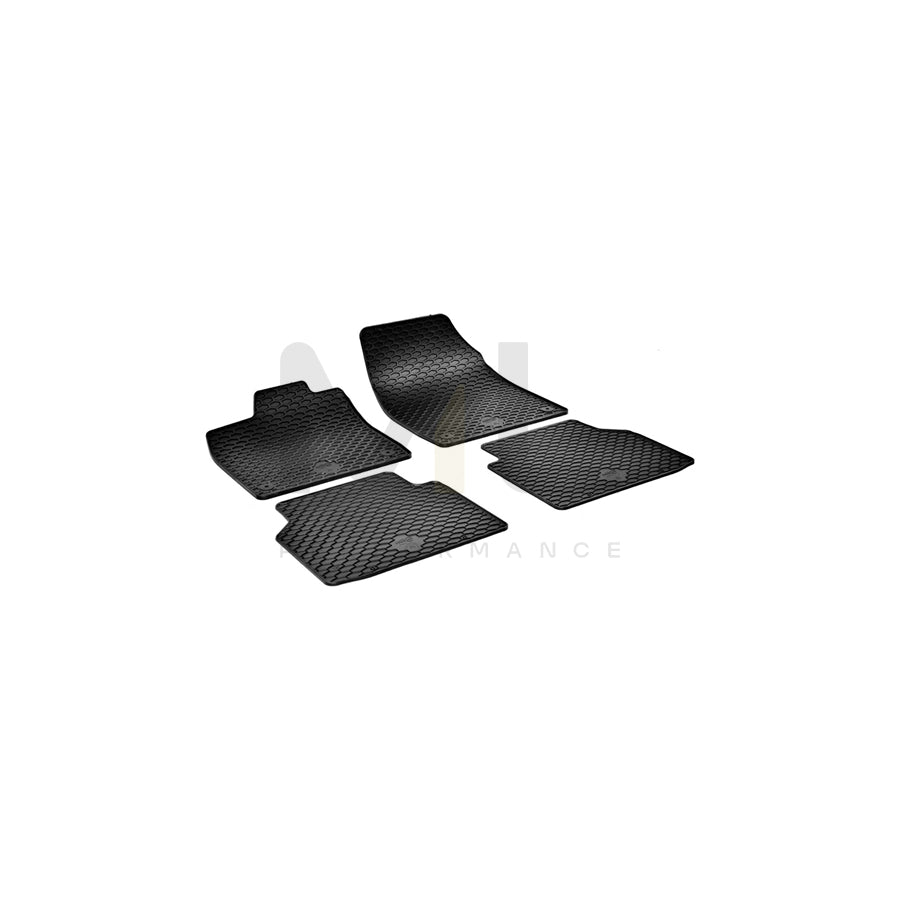 WALSER RubberLine 50857 Floor mat set Elastomer, Front and Rear, Quantity: 4, Black | ML Performance Car Parts