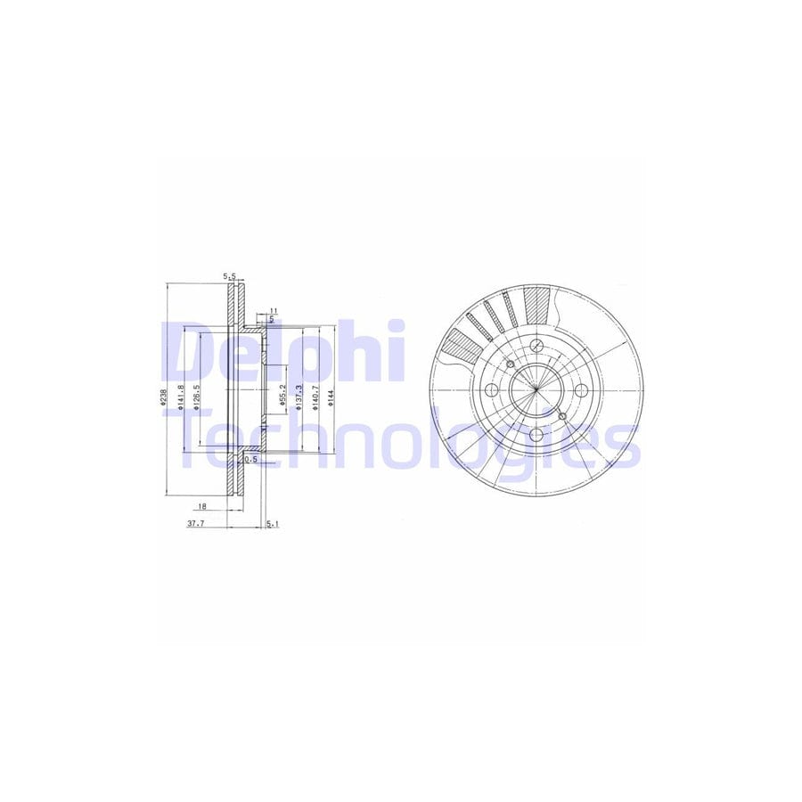 Delphi Bg3424 Brake Disc