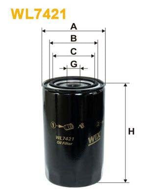 WIX Filters WL7421 Oil Filter For Iveco Daily