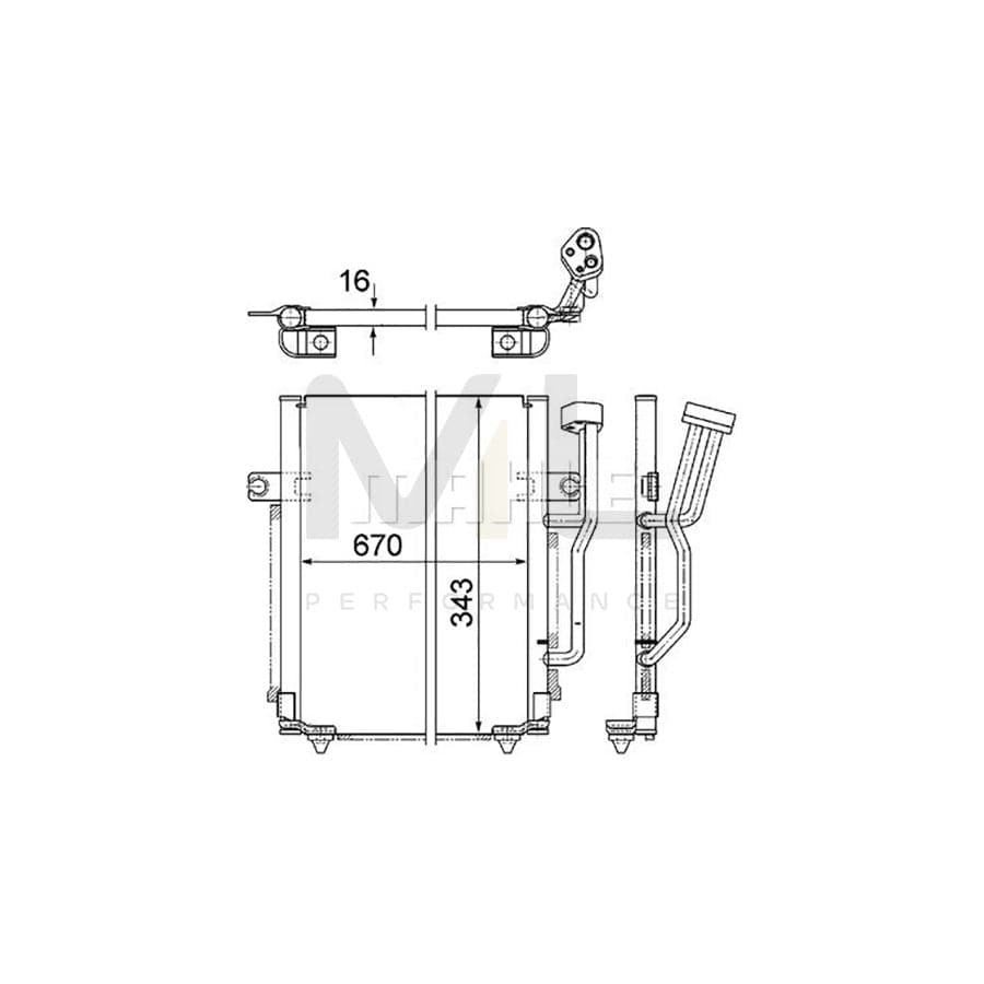 MAHLE ORIGINAL AC 462 000P Air conditioning condenser without dryer | ML Performance Car Parts