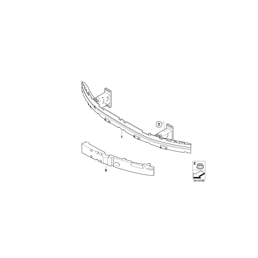 Genuine BMW 51117148585 E60 E61 Carrier, Bumper Front (Inc. 525i, 535xi & 528xi) | ML Performance UK Car Parts