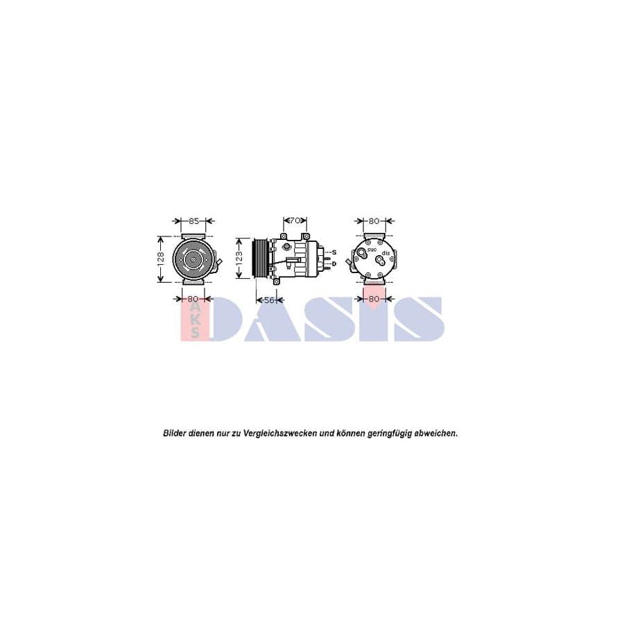 AKS Dasis 850427N Compressor, Air Conditioning For Peugeot 307 | ML Performance UK