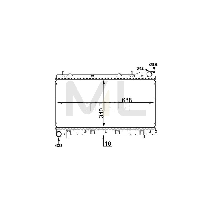 MAHLE ORIGINAL CR 1566 000S Engine radiator Brazed cooling fins, Manual Transmission | ML Performance Car Parts