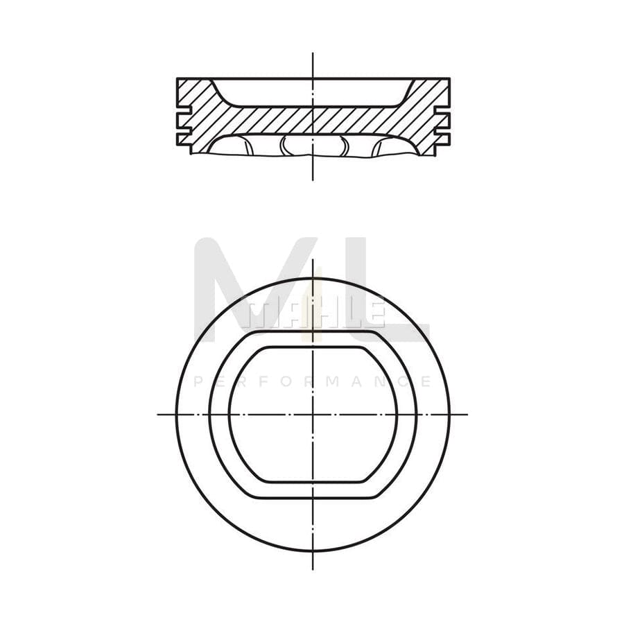 MAHLE ORIGINAL 008 80 00 Piston 84,0 mm, without cooling duct | ML Performance Car Parts