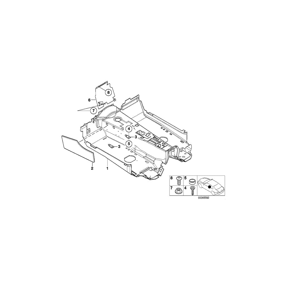 Genuine BMW 51478266760 E52 Floor Covering CREMA (Inc. ALPINA V8 & Z8) | ML Performance UK Car Parts