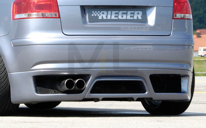 Rieger 00056706 Audi 8P A3 Rear Diffuser 2 | ML Performance UK Car Parts