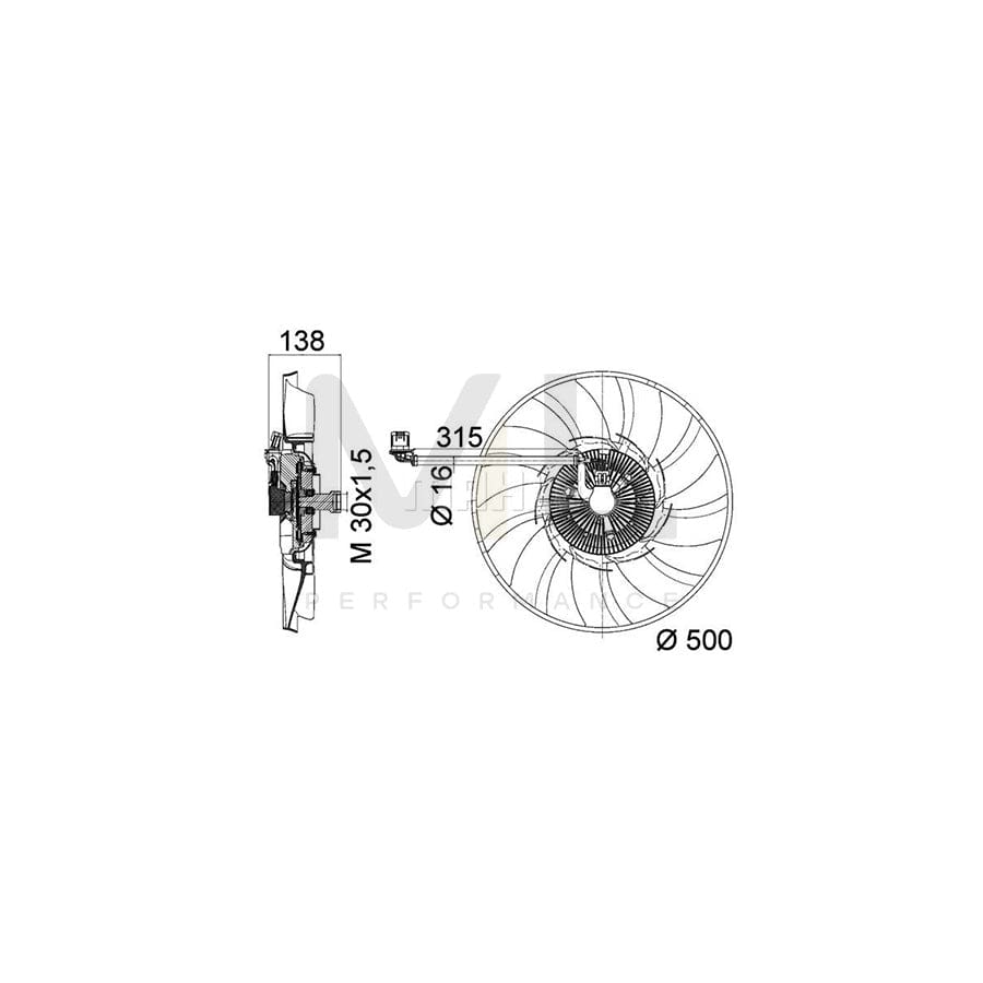 MAHLE ORIGINAL CFF 471 000P Fan, radiator ???: 500mm | ML Performance Car Parts