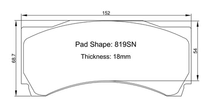 Paragon PBP819SN-18 Brake Pads